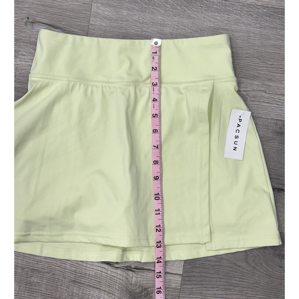 PAC 1980 Athletic Active Mini Tennis Skort Lime Color Size XS Soft NEW READ - Picture 6 of 7